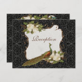 Invitation de réception Peacock Vintage & Magnolia (Devant / Derrière)
