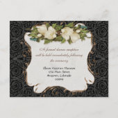 Invitation de réception Peacock Vintage & Magnolia (Dos)