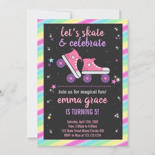 Invitation de réception personnalisable pour les f (Devant)