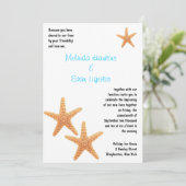 Invitation de réception Starfish (Debout devant)