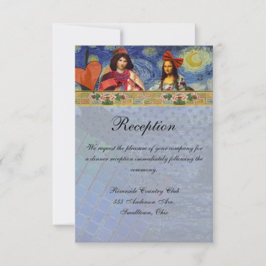 Invitation de réception vintage Art rustique amusa (Devant)