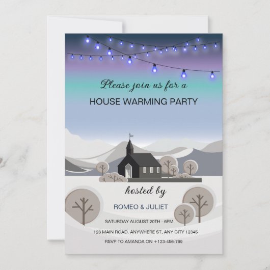 Invitation de réchauffement de la maison d'hiver b (Devant)