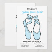 Invitation de récital de danse de ballet bleu mini (Devant / Derrière)