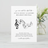 Invitation de récital de piano de violon de voix d (Debout devant)