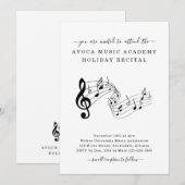 Invitation de récital de piano de violon de voix d (Devant / Derrière)