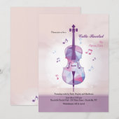 Invitation de récital de violoncelle (Devant / Derrière)