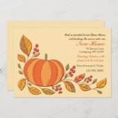Invitation de récolte citrouille (Devant / Derrière)