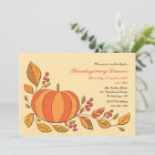 Invitation de récolte citrouille (Debout devant)