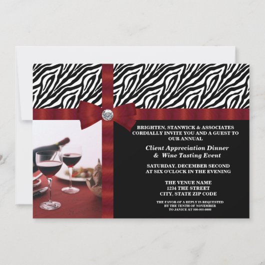 Invitation de reconnaissance de client d'événement (Devant)