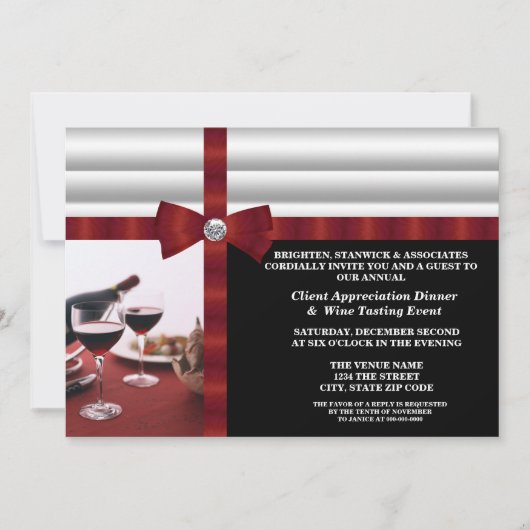 Invitation de reconnaissance de client d'événement (Devant)