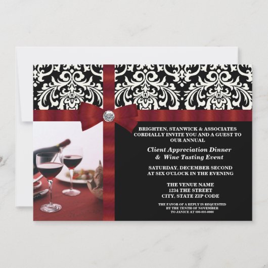 Invitation de reconnaissance de client d'événement (Devant)