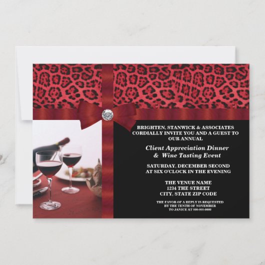 Invitation de reconnaissance de client d'événement (Devant)