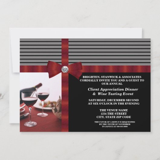Invitation de reconnaissance de client d'événement (Devant)