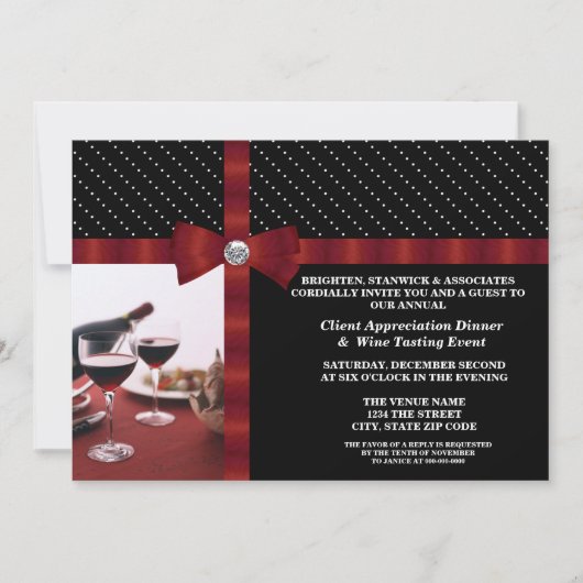 Invitation de reconnaissance de client d'événement (Devant)