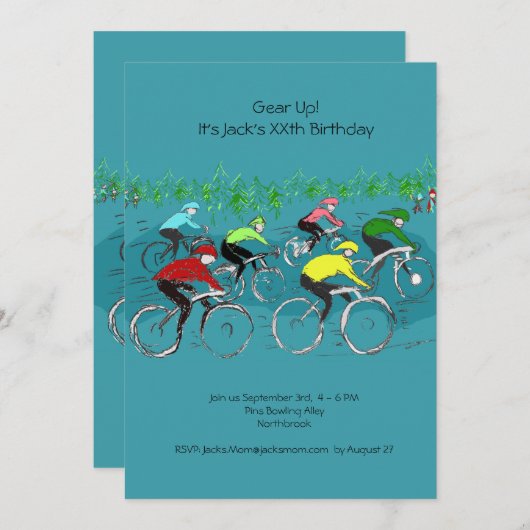 Invitation de recyclage de fête d'anniversaire (Devant / Derrière)