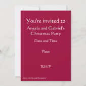 Invitation de Red Baubles 'Party ! ' (Dos)