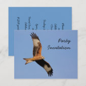 Invitation de Red Kite Party (Devant / Derrière)