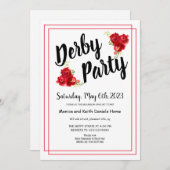 Invitation de Red Roses Derby Party (Devant / Derrière)