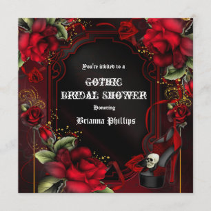 Invitation de Red Roses Gothic Glam
