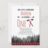 Invitation de région boisée d'anniversaire de (Devant)