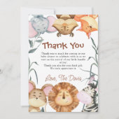 Invitation de Remerciement Animaux Sauvages de Saf (Devant)