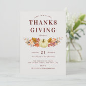 invitation de remerciement de citrouille aquarelle (Debout devant)