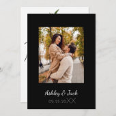 Invitation de remerciement de mariage photo élégan (Devant / Derrière)