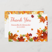 Invitation de remerciement vintage automne tableau (Devant / Derrière)