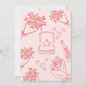 Invitation de Remise de Cadeaux de Mariée Fraîche  (Dos)
