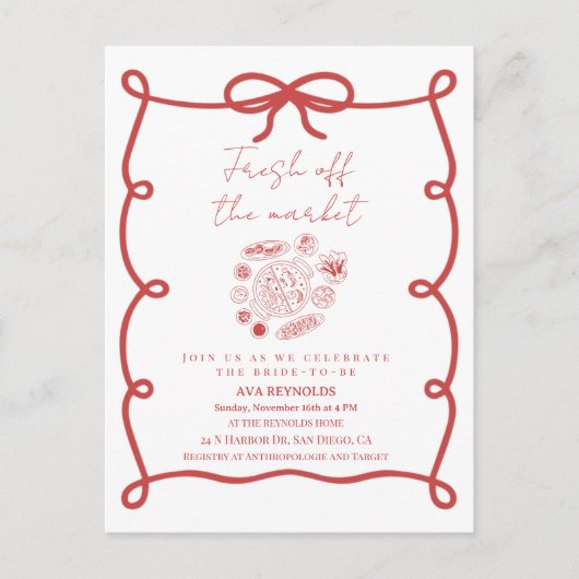 Invitation de Remise de Cadeaux de Mariée Modèle « (Devant)