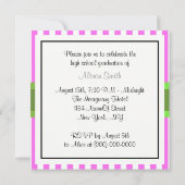 Invitation de remise de diplôme avec ruban vert li (Dos)