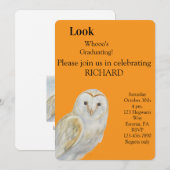 Invitation de remise de diplôme de hibou  (Devant / Derrière)