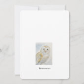 Invitation de remise de diplôme de hibou  (Dos)