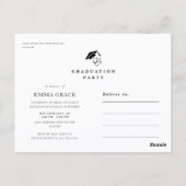 Invitation de remise de diplôme RN élégante et mod (Dos)