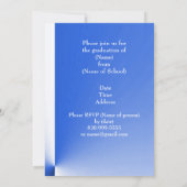 Invitation de remise de diplômes abstraite bleue m (Dos)