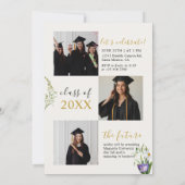 Invitation de remise de diplômes avec collage de f (Dos)