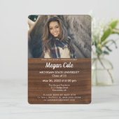 Invitation de remise de diplômes avec photo de gra (Debout devant)