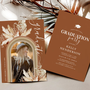 Invitation de remise de diplômes avec photo et her