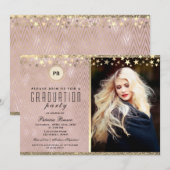 Invitation de remise de diplômes avec photo et ros (Devant / Derrière)