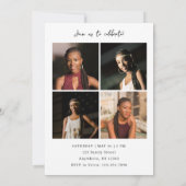 Invitation de remise de diplômes avec photo modern (Dos)