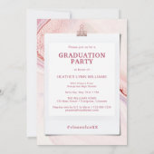 Invitation de remise de diplômes avec typographie (Dos)