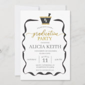 Invitation de remise de diplômes Black Bow RX (Devant)