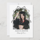 Invitation de remise de diplômes Black Bow RX (Dos)