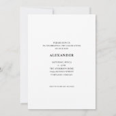 Invitation de remise de diplômes bleu moderne rétr (Dos)