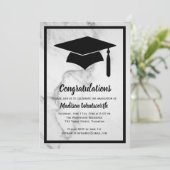 Invitation de remise de diplômes en marbre classiq (Debout devant)