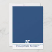 Invitation de remise de diplômes moderne bleue de (Dos)