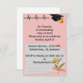 Invitation de remise de diplômes modifiable pour é (Devant / Derrière)