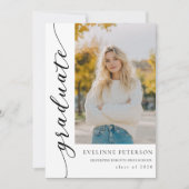 Invitation de remise de diplômes photo écriture mo (Devant)