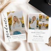 Invitation de remise de diplômes photo écriture mo