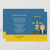 Invitation de remise de diplômes pour femmes Quest (Devant / Derrière)